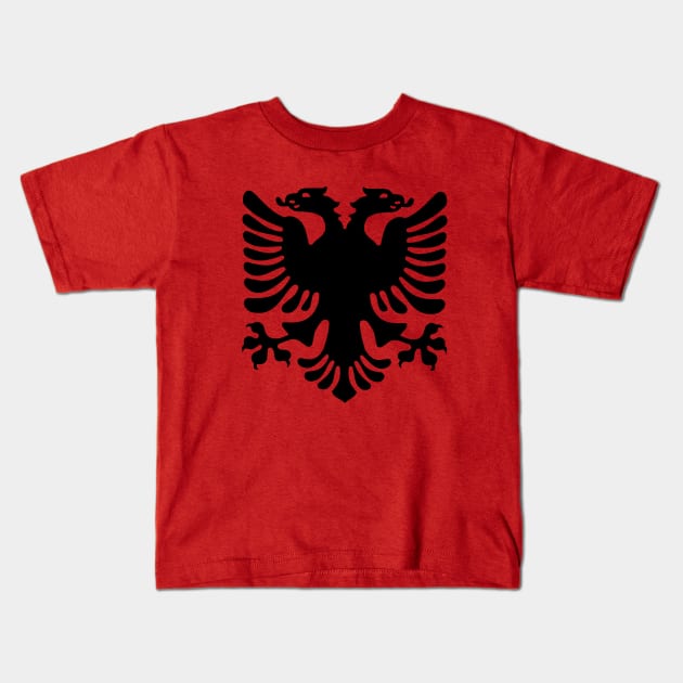 Black eagle Albania Kids T-Shirt by Estudio3e